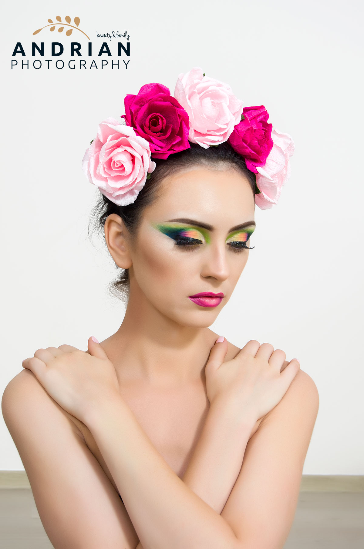 Fine art nude cunună de flori